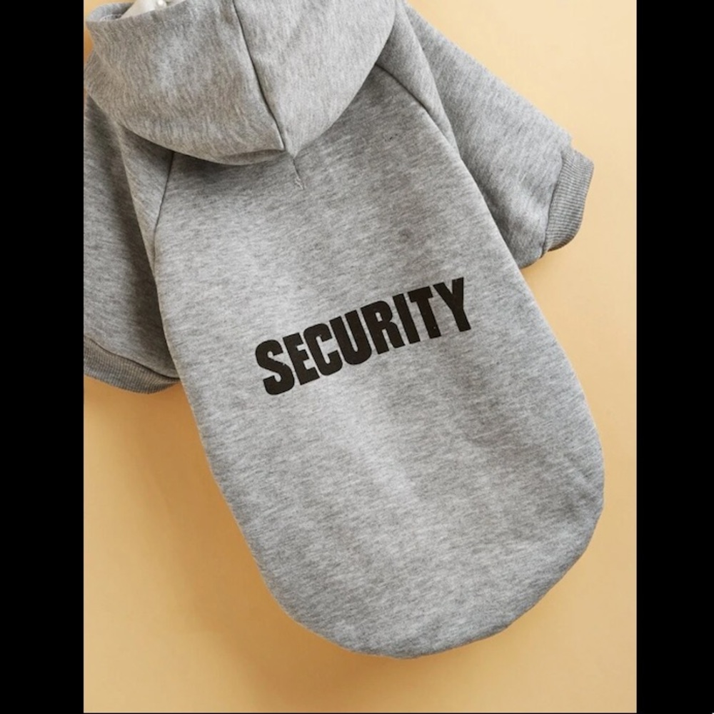 Gray Hoodie Security For Dogš¾āļø - Picture 3 of 8